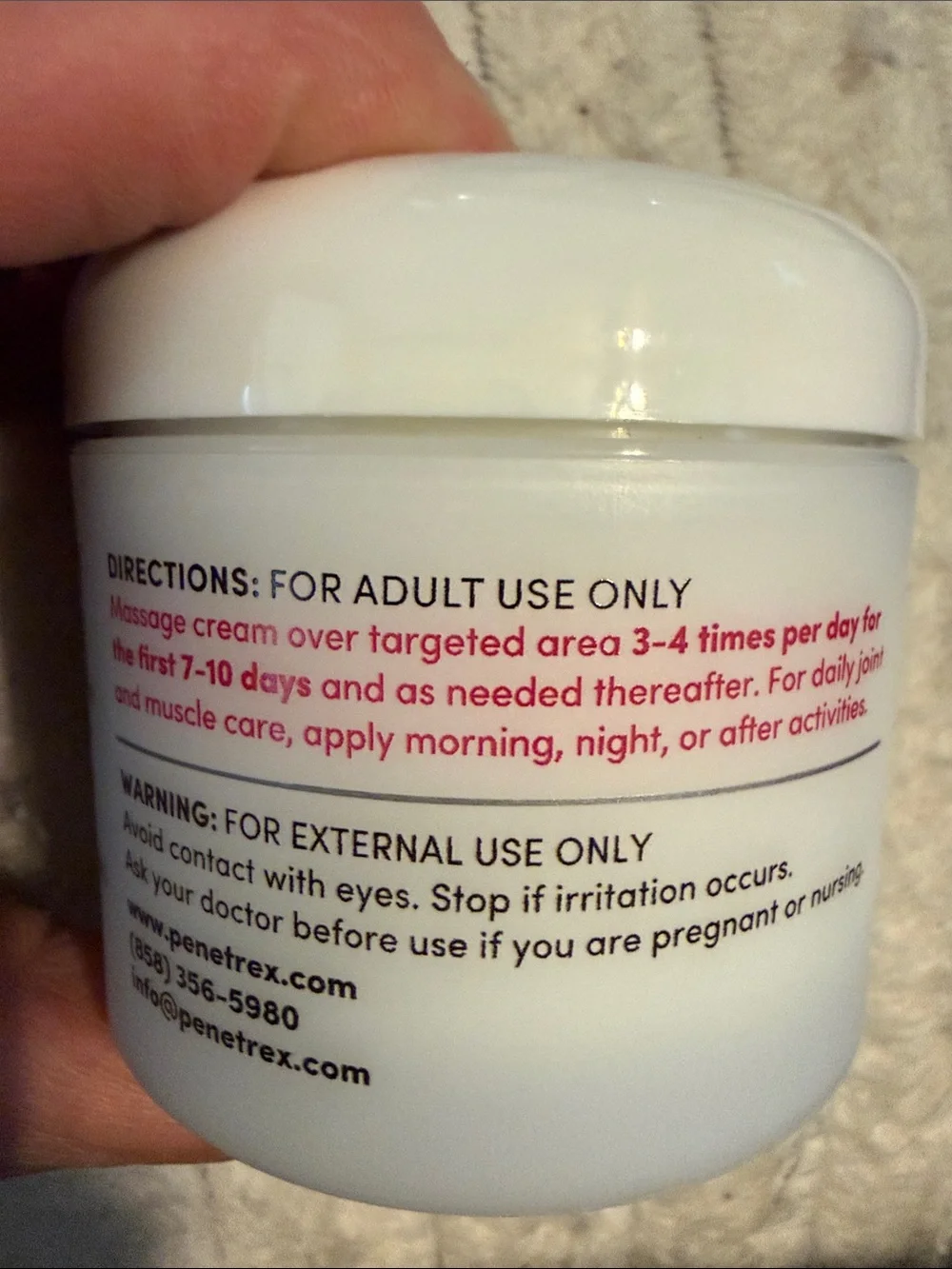 Daily Joint & Muscle Care Intensive Concentrate Cream — White